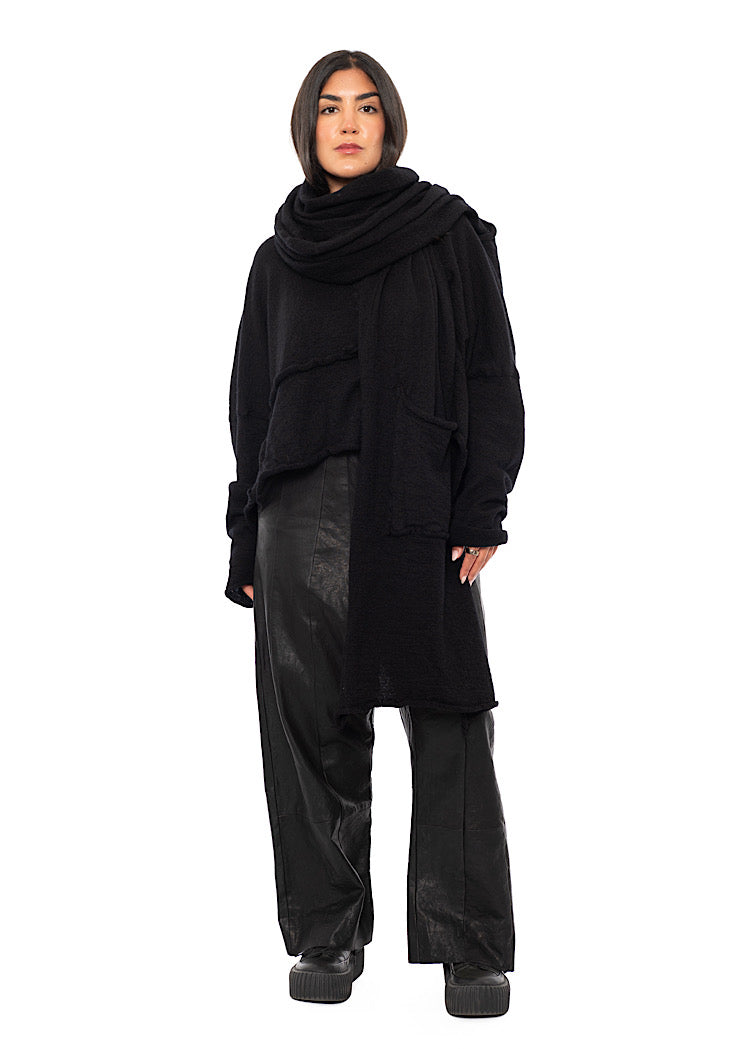 BOILED WOOL POCKET SCARF