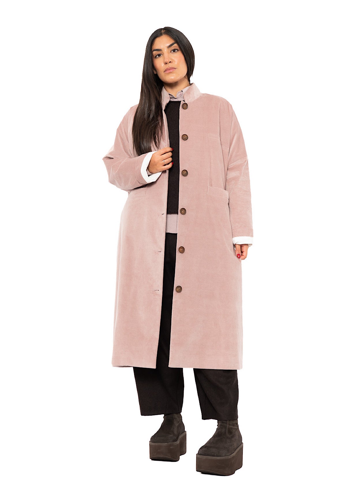 OVERSIZED VELVET ISA COAT
