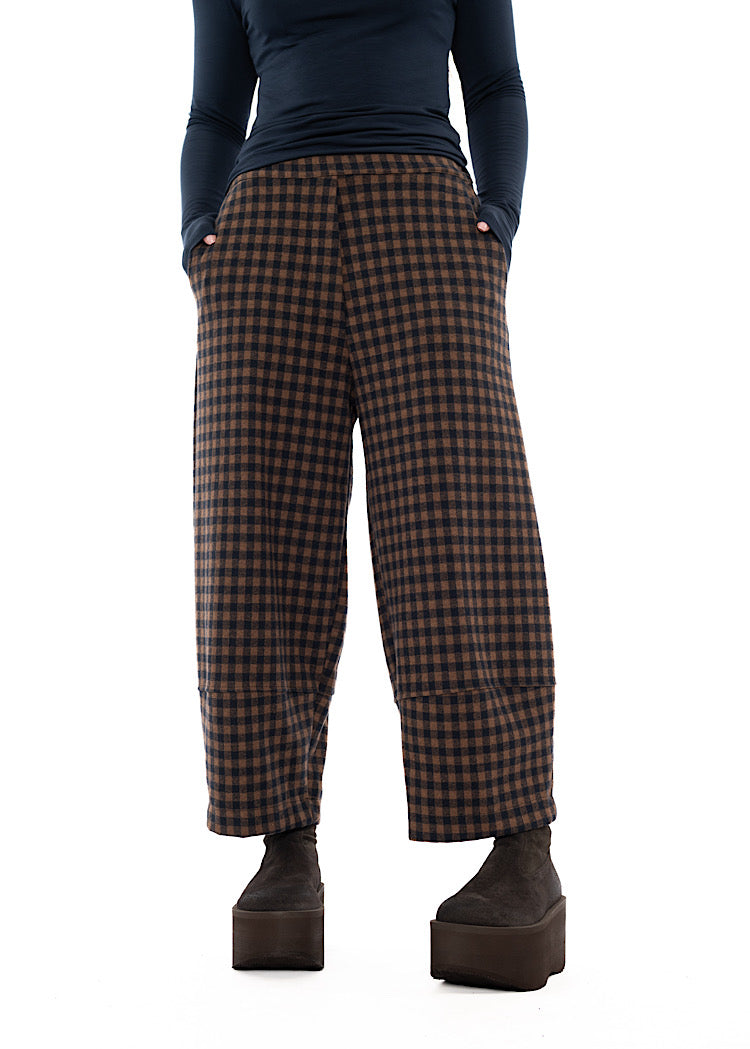 LARGE-CHECK RIMA JQ TROUSER