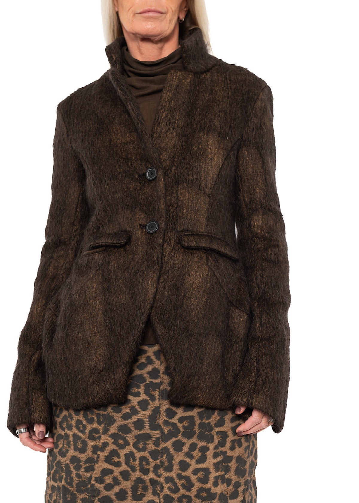 SCULPTED LONG-HAIR WOOL JACKET