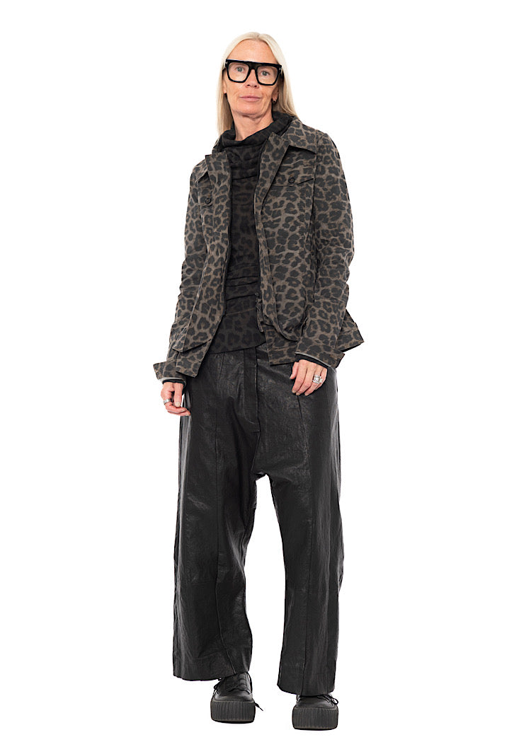 LEOPARD PRINT STRETCH JACKET