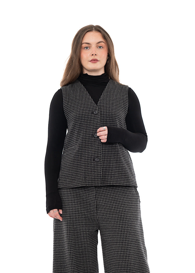 MICRO-CHECK GENNY WAISTCOAT