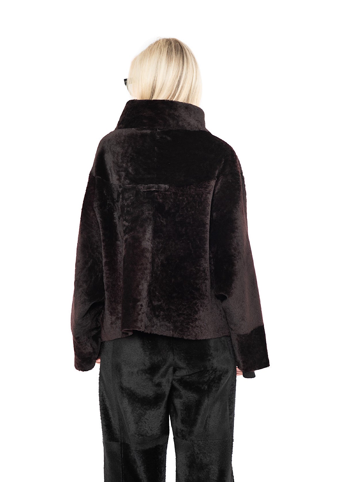 FUR-FINISHED PULLOVER