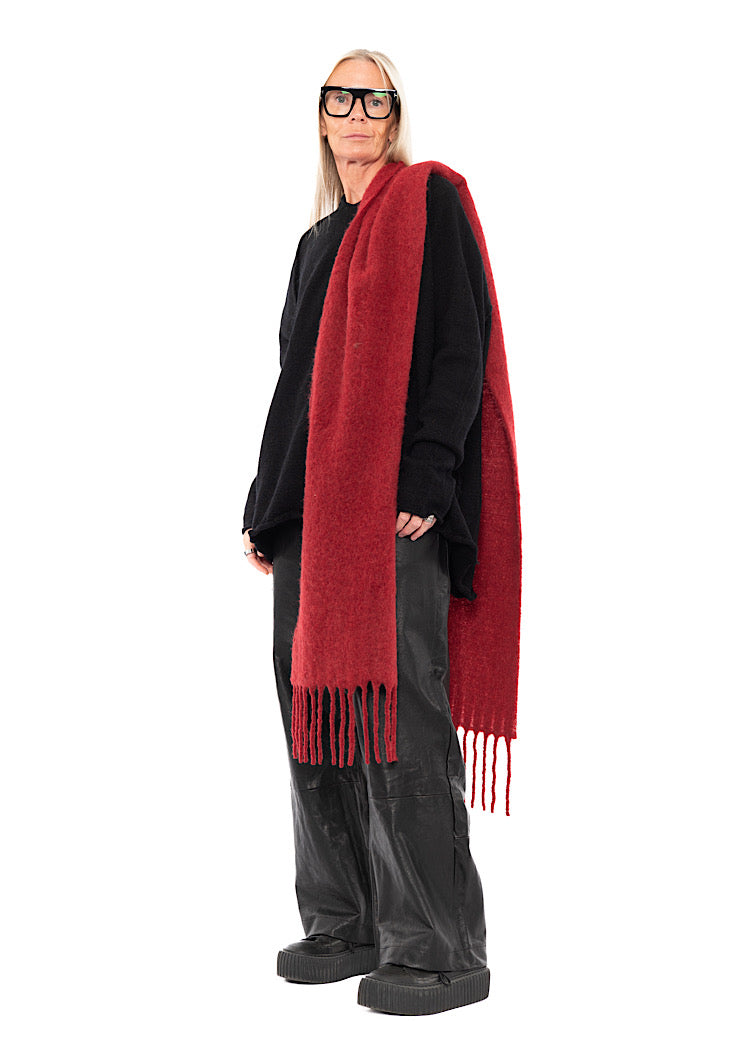 FRINGED ALPACA-BLEND SCARF