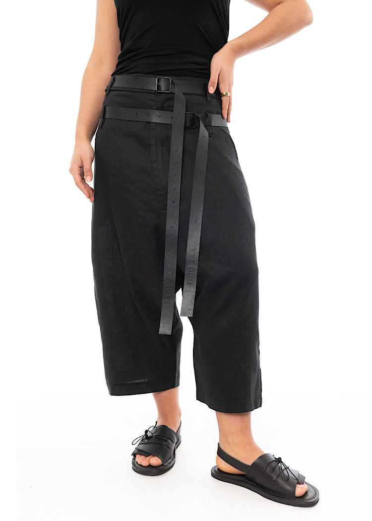 PAL OFFNER CROPPED BELTED TROUSER