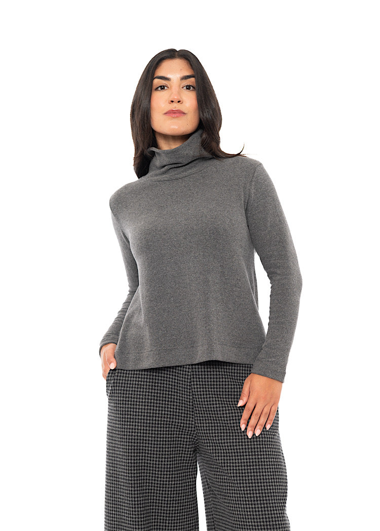 COTTON-FLEECE LYDIA PULLOVER