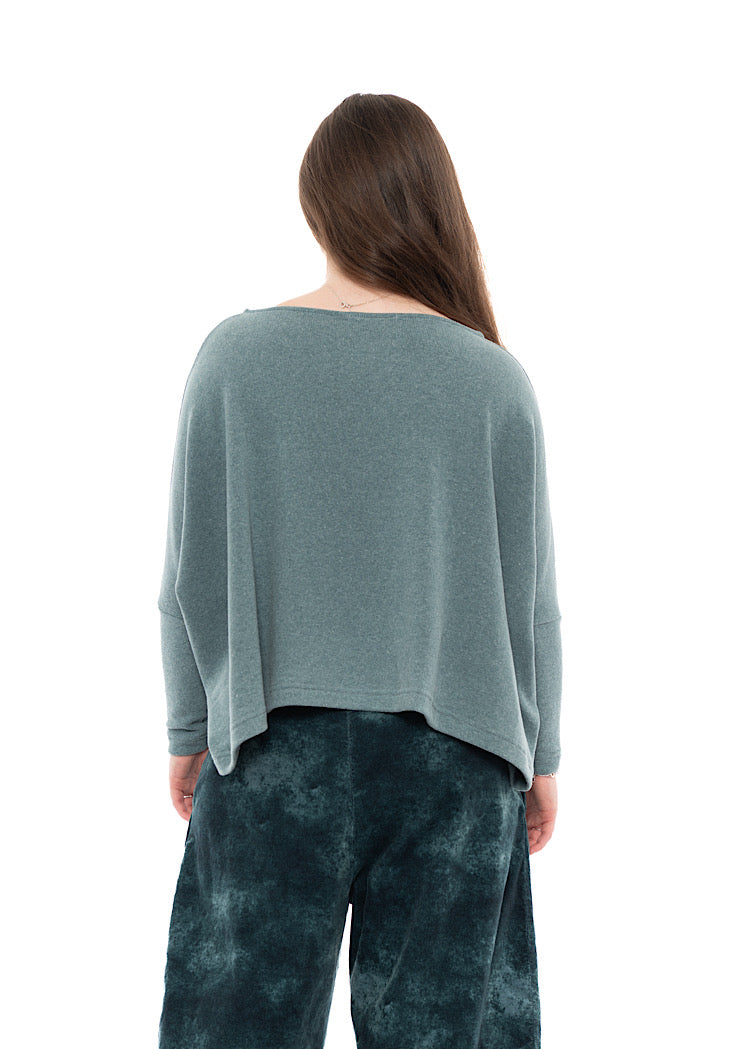 SIGNATURE COTTON-FLEECE KIRA PULLOVER