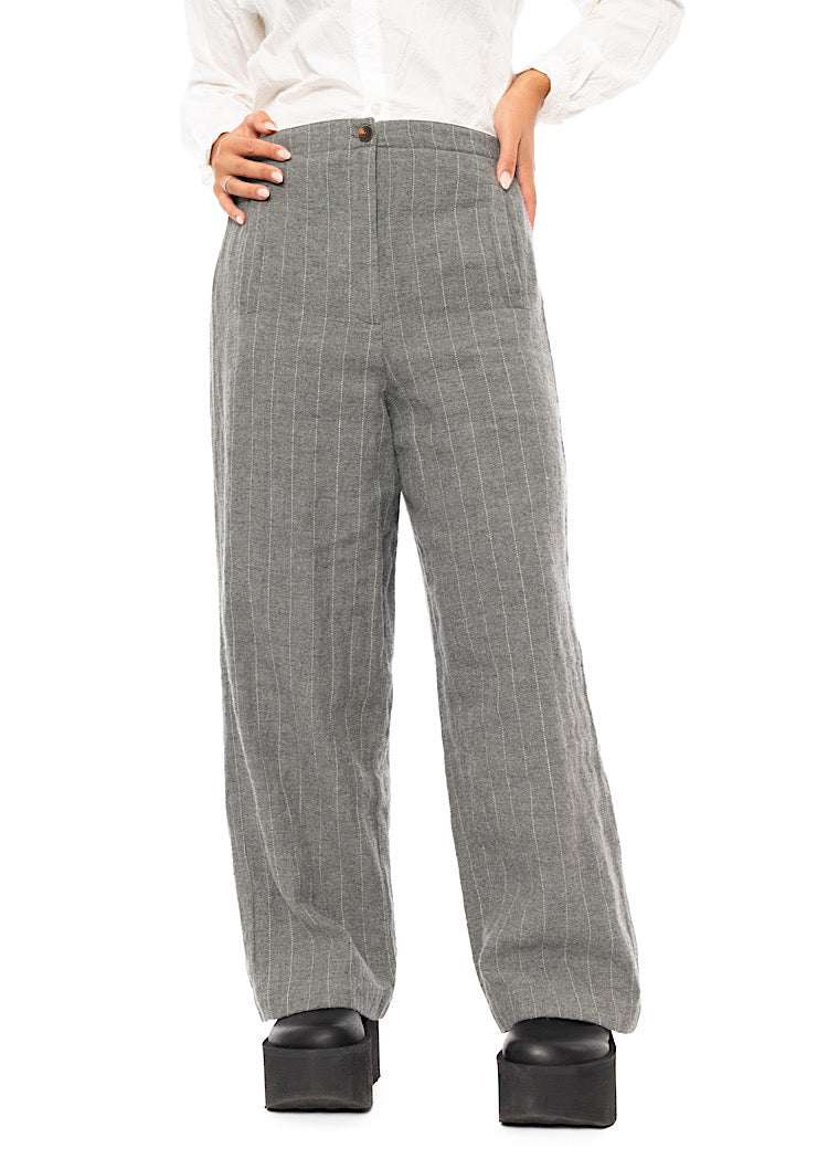 PINSTRIPE PAULETTE TROUSER