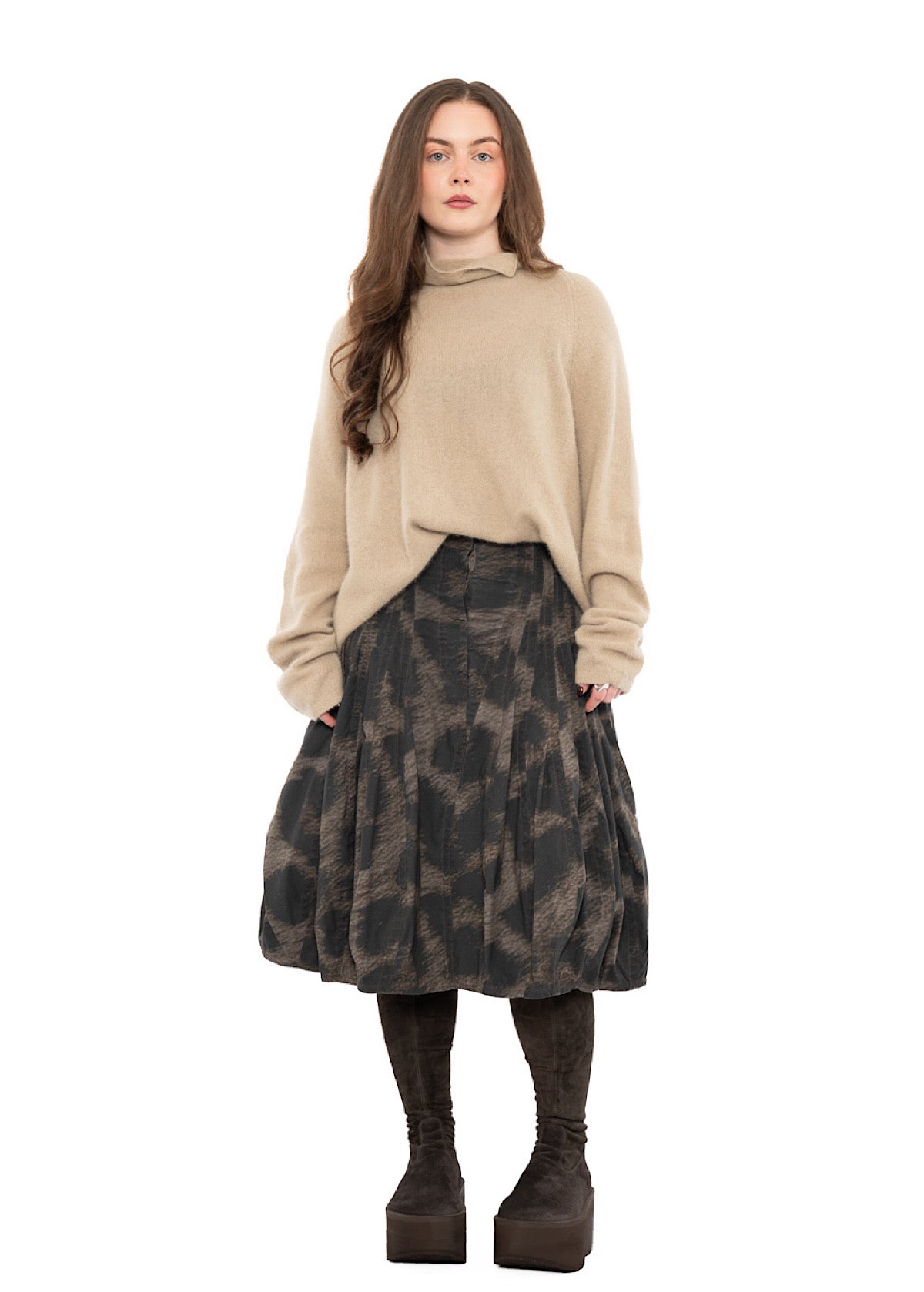 LEOPARD PRINT BALLOON SKIRT