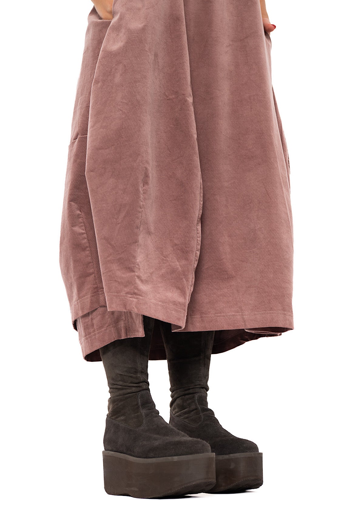 STRETCH-VELVET BALLOON DRESS