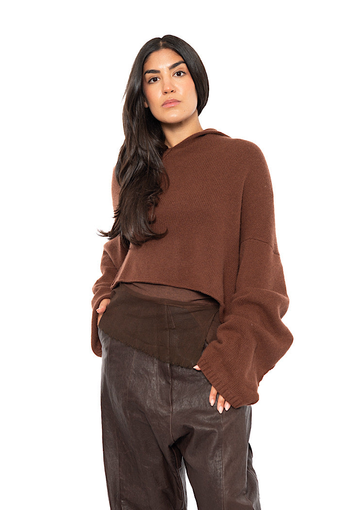 CROPPED MERINO YAK PULLOVER
