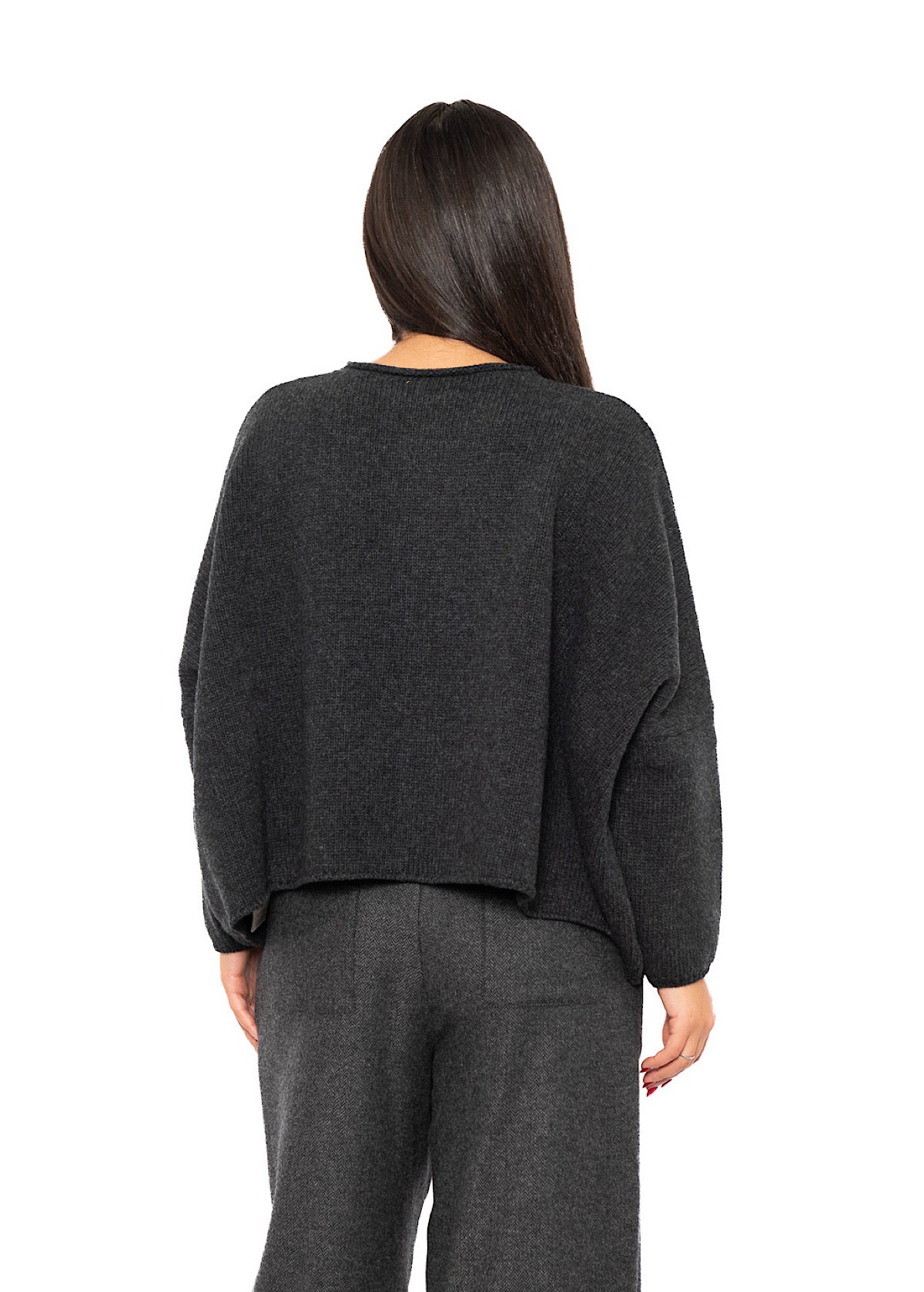 CROPPED CASHMERE BLEND FAUSTA PULLOVER
