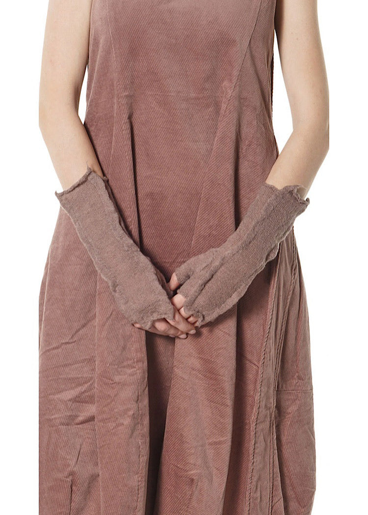 BOILED WOOL FINGERLESS CUFF *BLACK* (Shown in CRYSTAL)