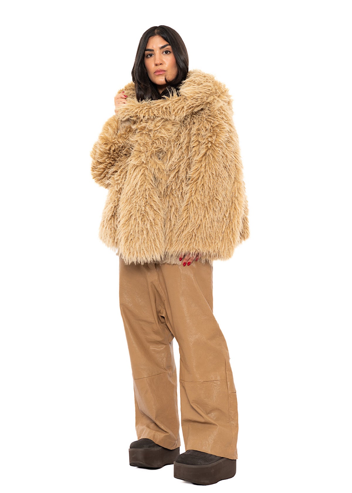 OVERSIZED FAUX FUR JACKET