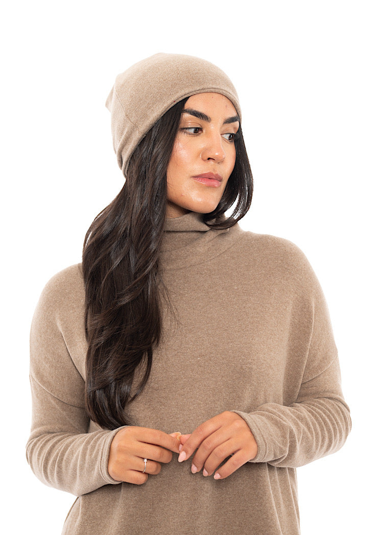 COTTON-FLEECE KAKI HAT