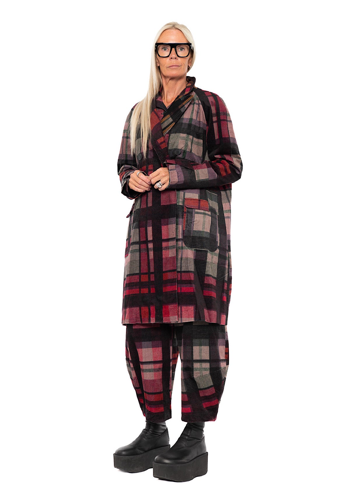 HERITAGE CHECK DOUBLE-BREASTED COAT