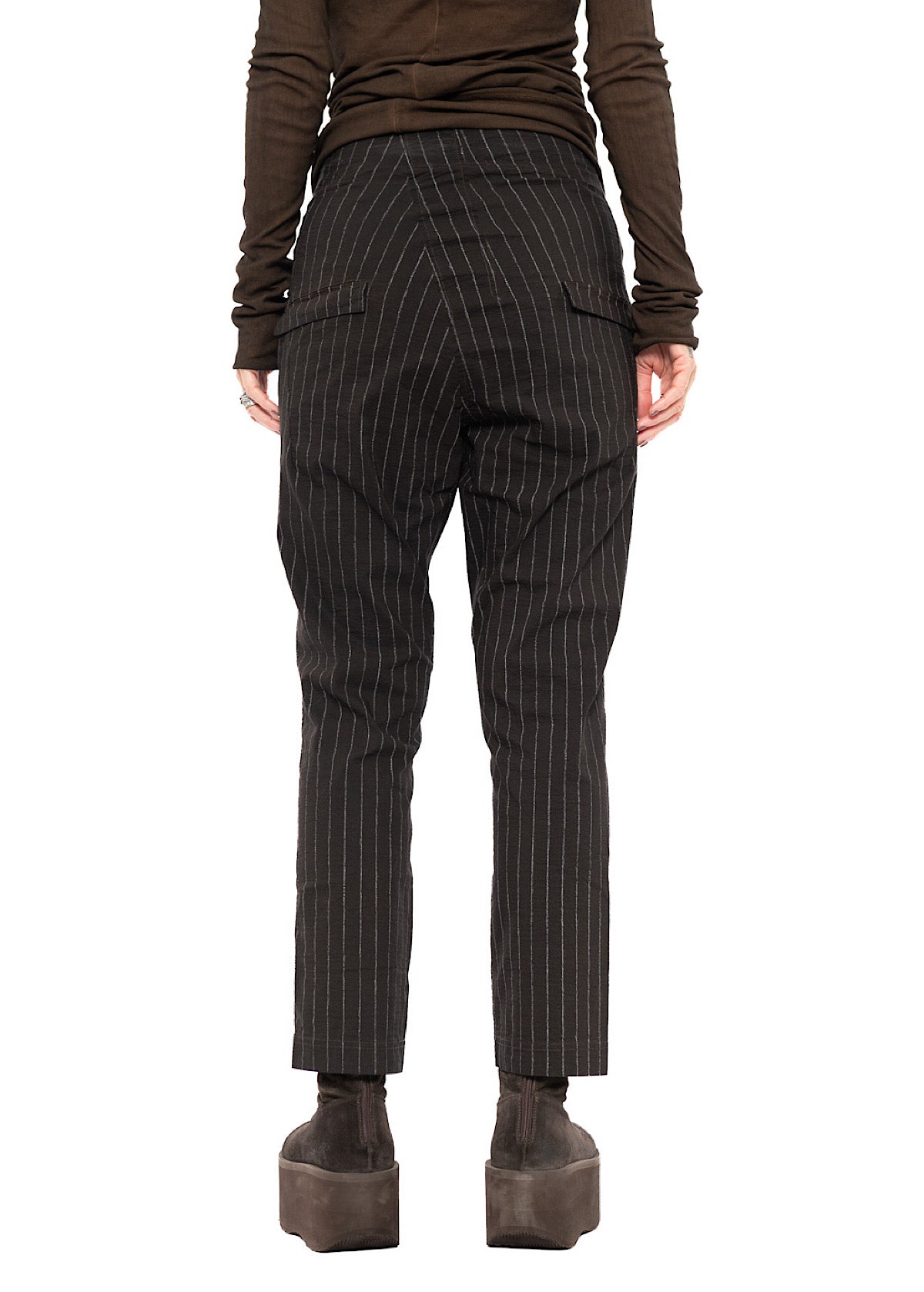TAPERED PINSTRIPE STRETCH TROUSER
