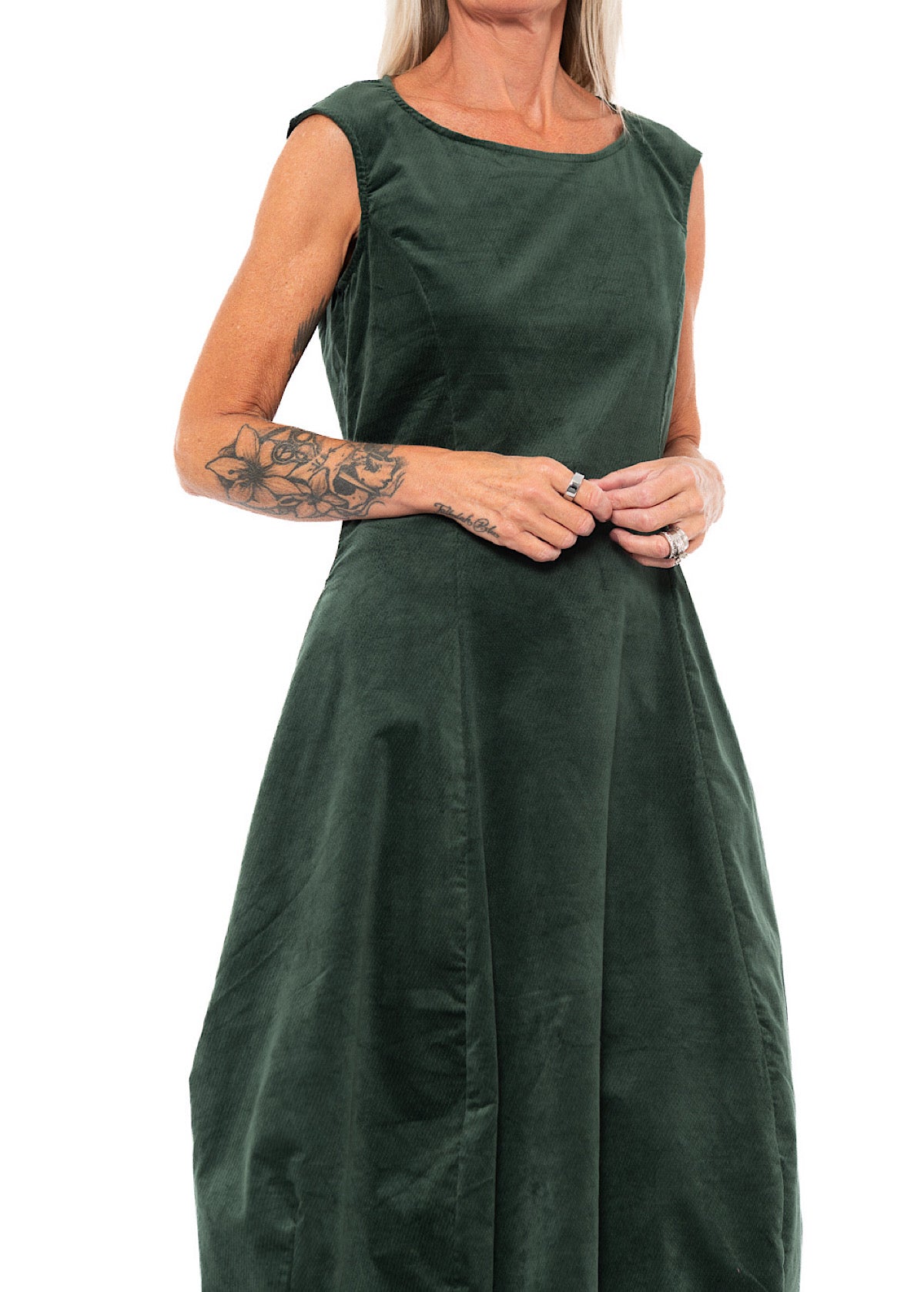STRETCH-VELVET BALLOON DRESS
