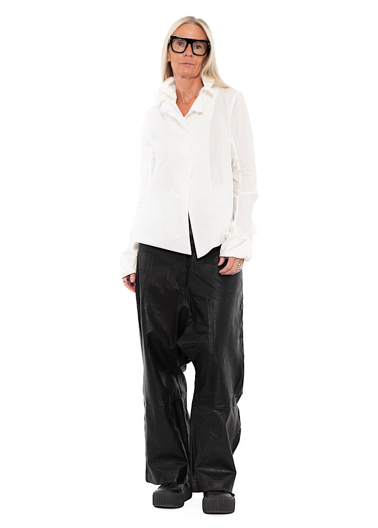 WIRED RUFFLE COTTON SHIRT