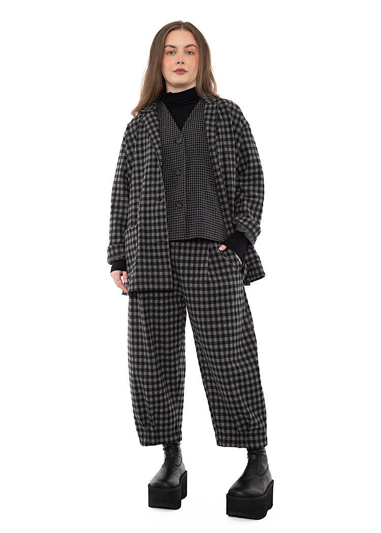 CHECKED LONGLINE CEREALE JQ JACKET