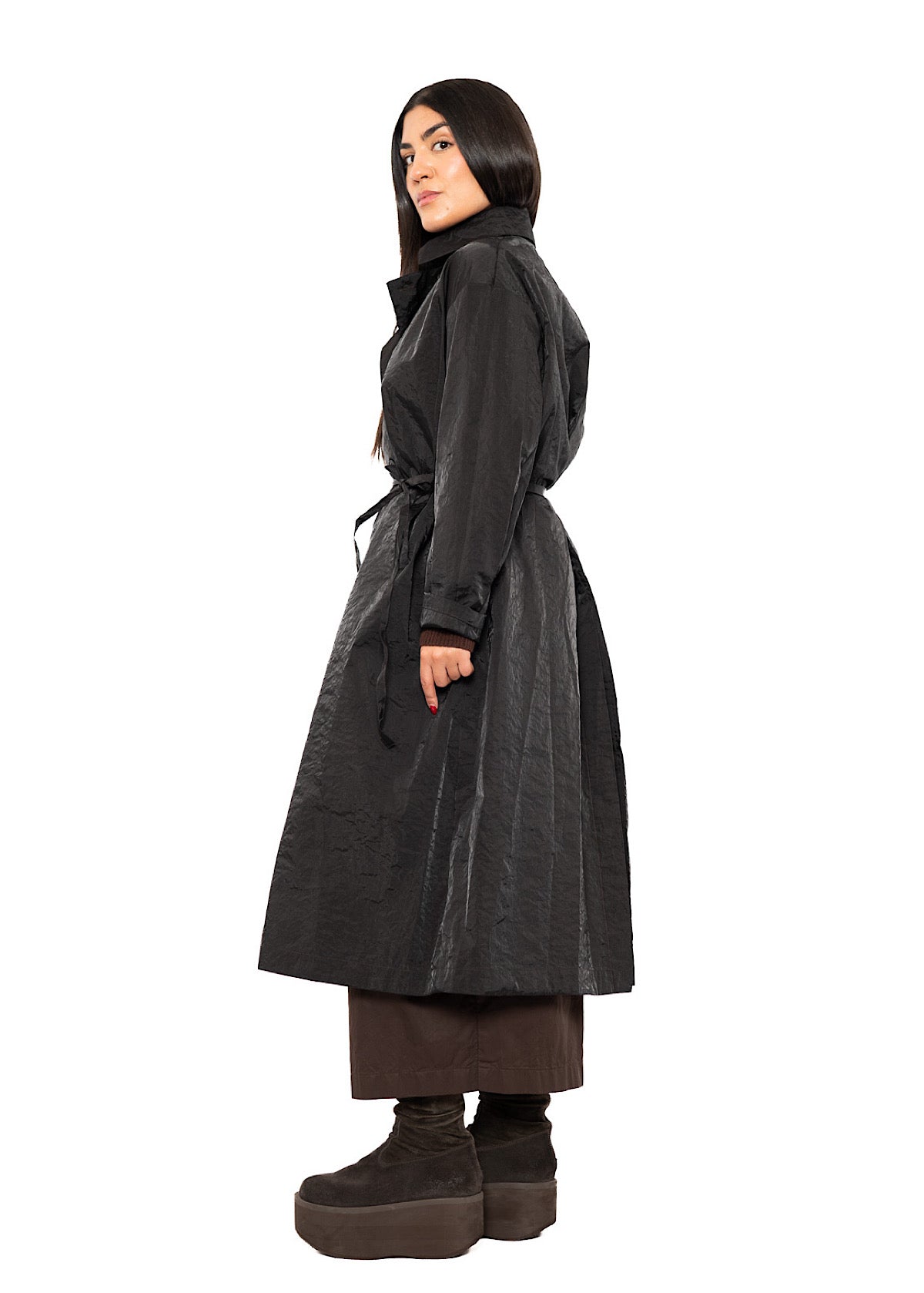 SILK MIX TRENCH COAT