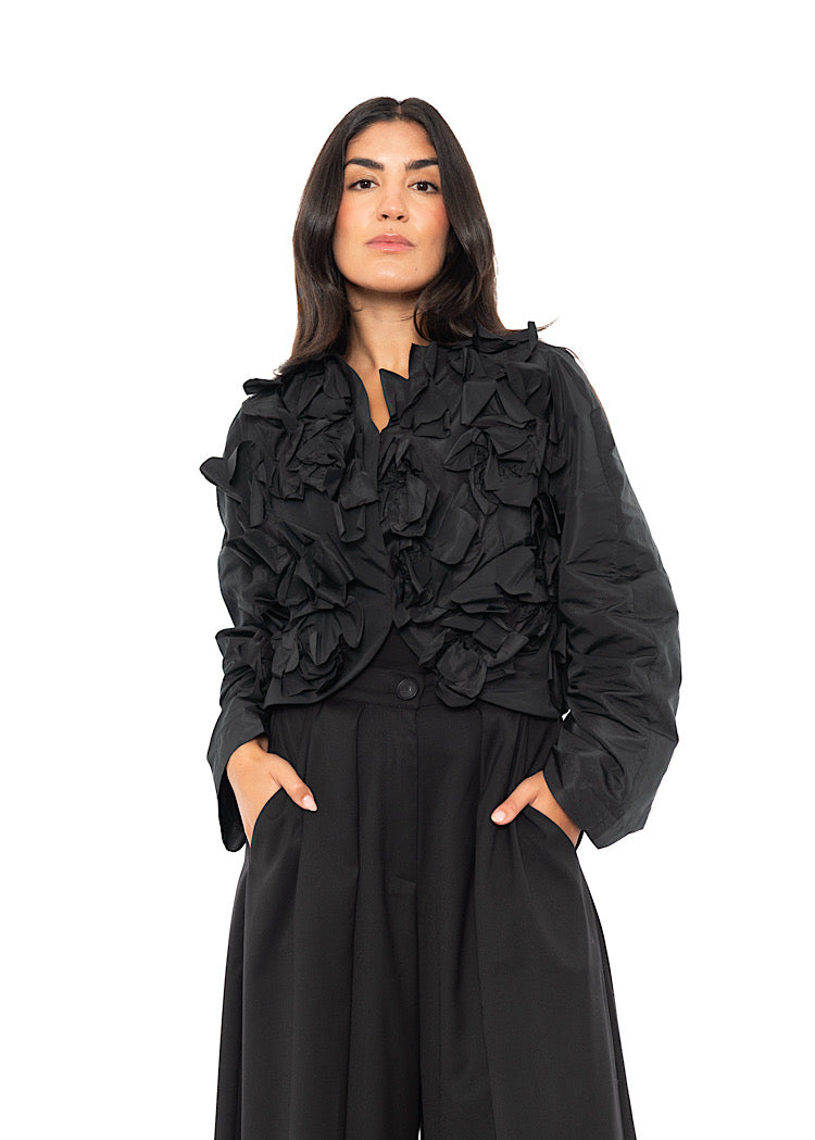 FLOWER APPLIQUÉ SHORT JACKET