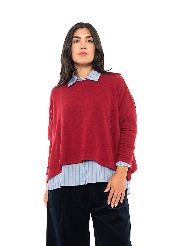 SIGNATURE COTTON-FLEECE KIRA PULLOVER