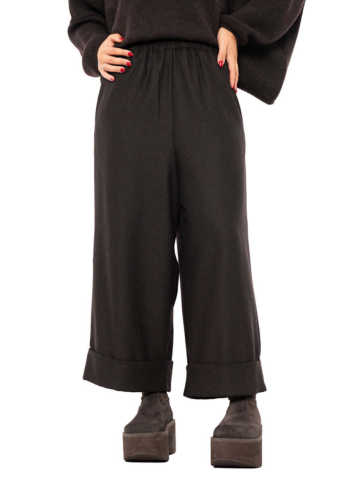 HERRINGBONE WIDE LEG GIONA TROUSER