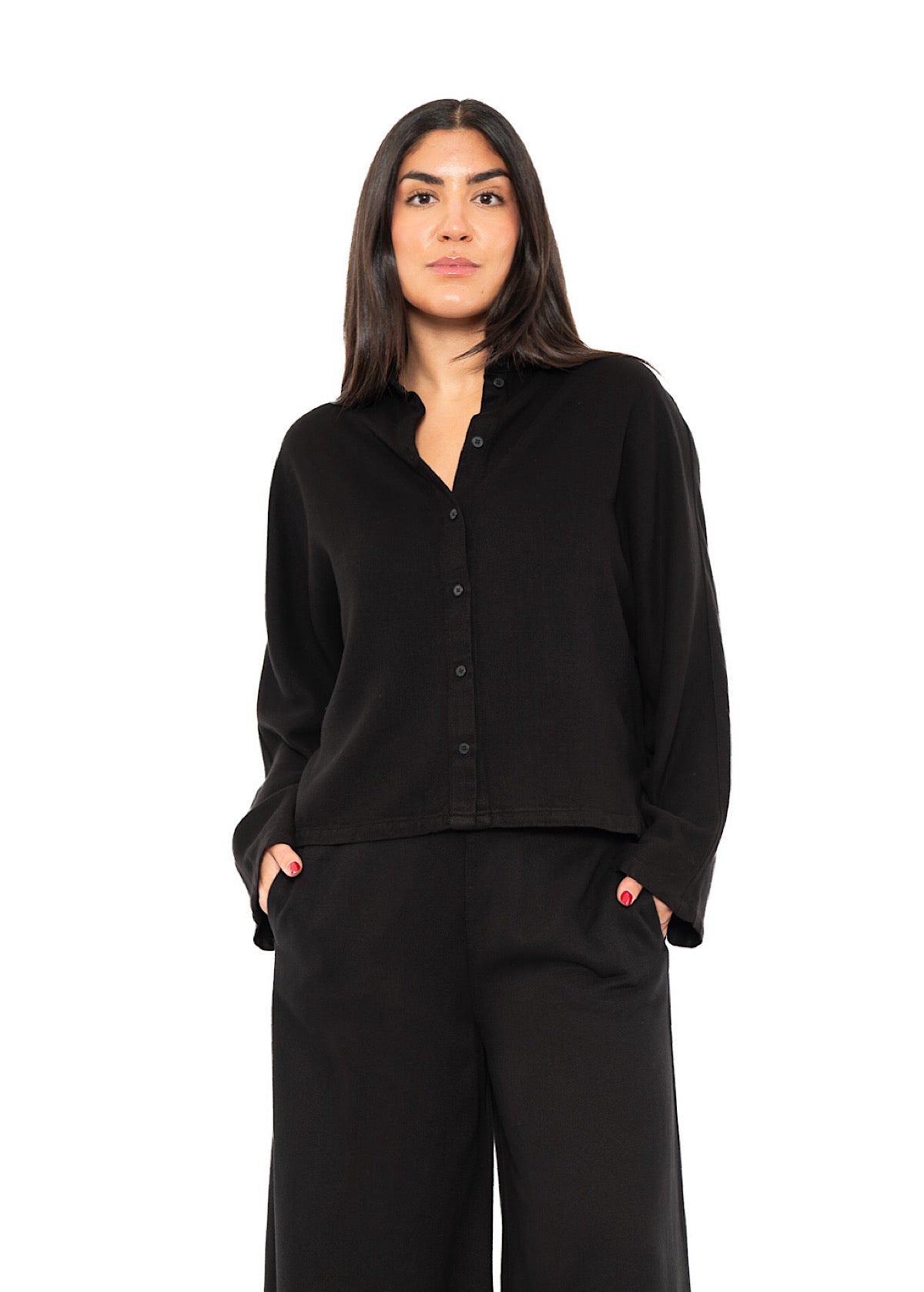 BOXY BATWING SLEEVED BLOUSE
