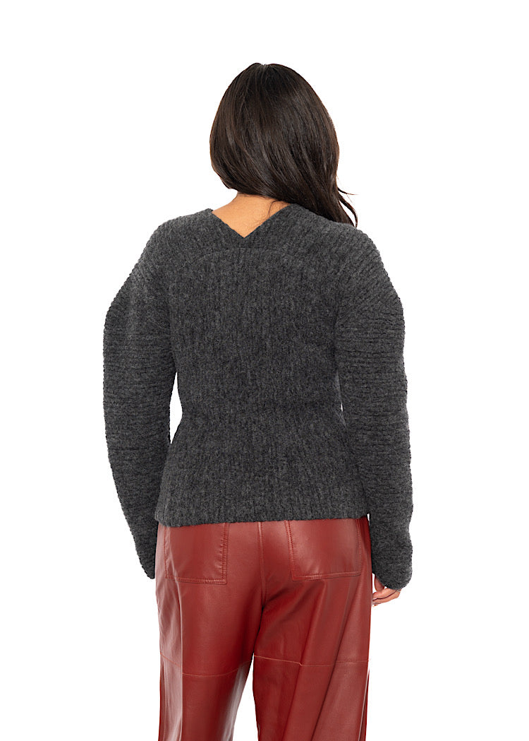 SCULPTURAL ALPACA WOOL BLEND PULLOVER