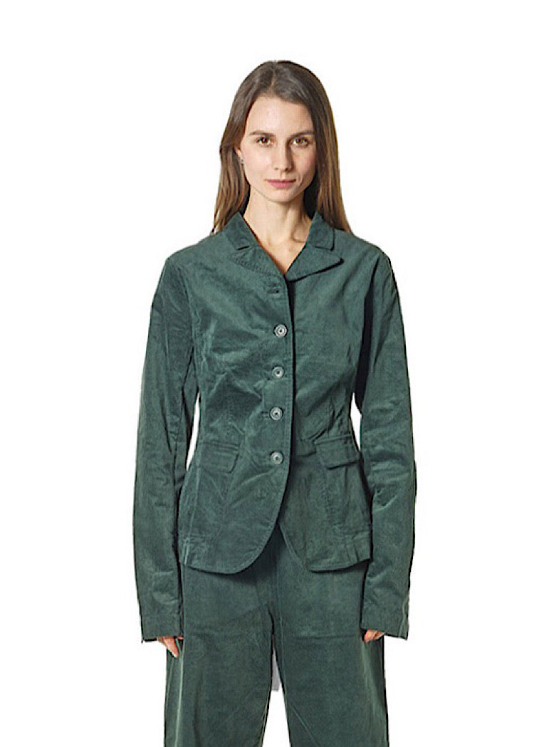 TAILORED STRETCH-VELVET JACKET