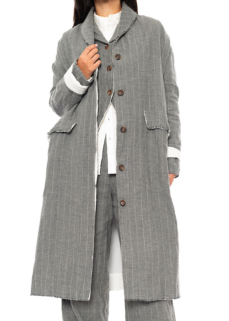 PINSTRIPE MARY COAT