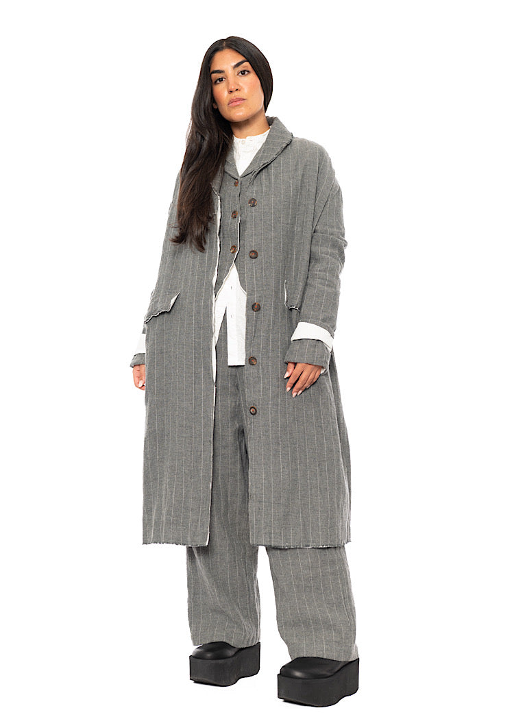 PINSTRIPE MARY COAT