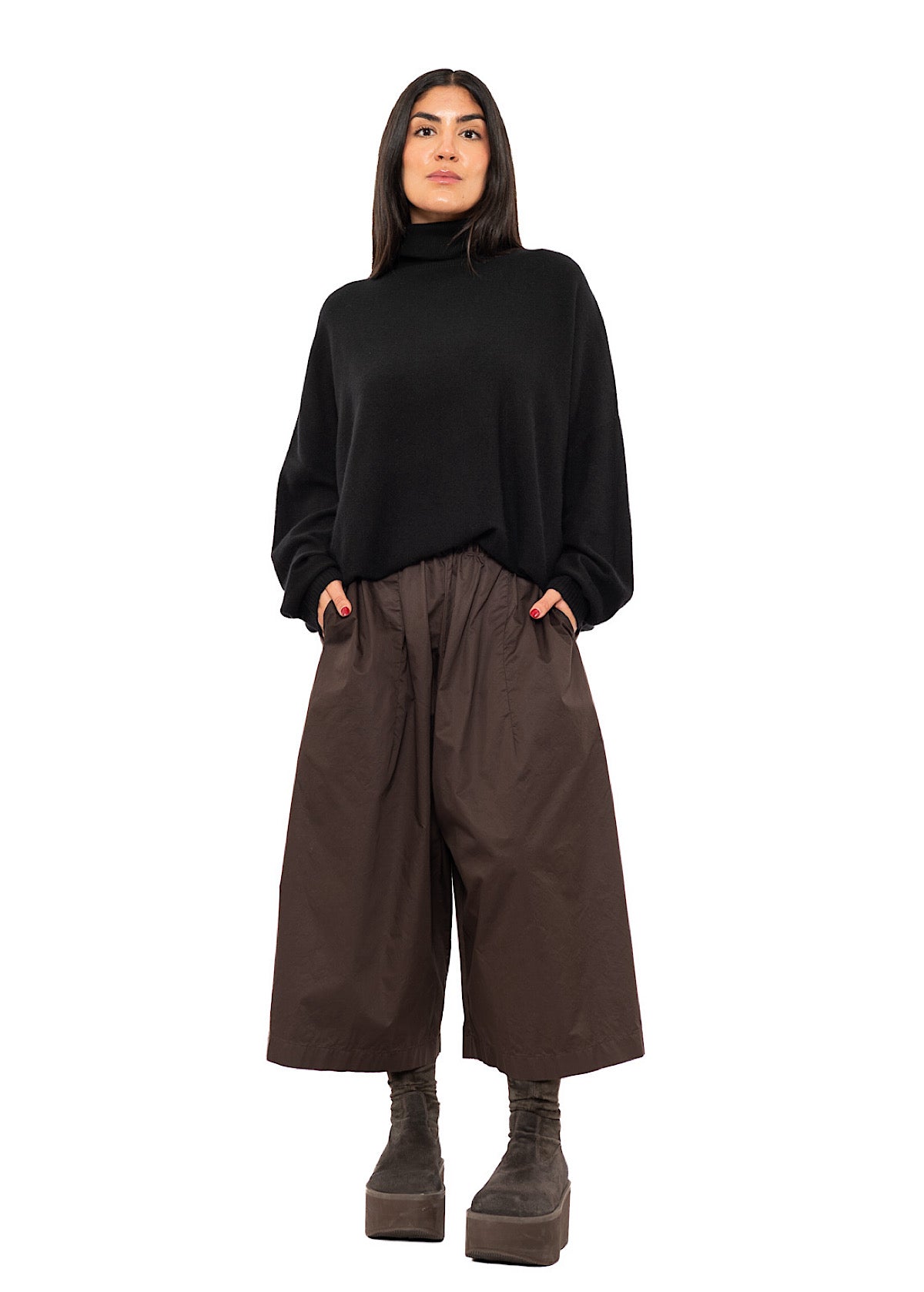 ROLL NECK CASHMERE PULLOVER