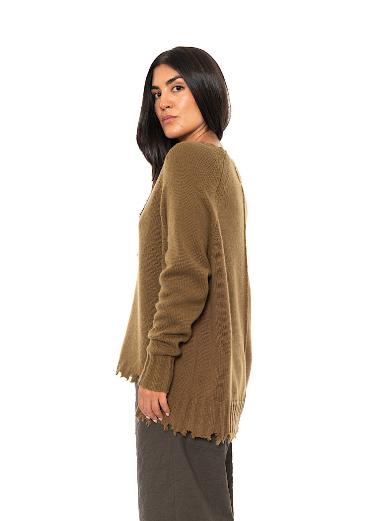 RELAXED CASHMERE-MIX KIARA PULLOVER