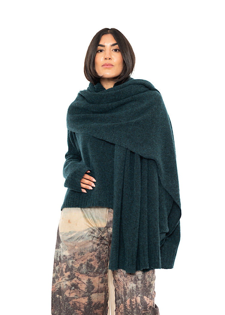 BRUSHED MÉLANGE KNITTED SCARF