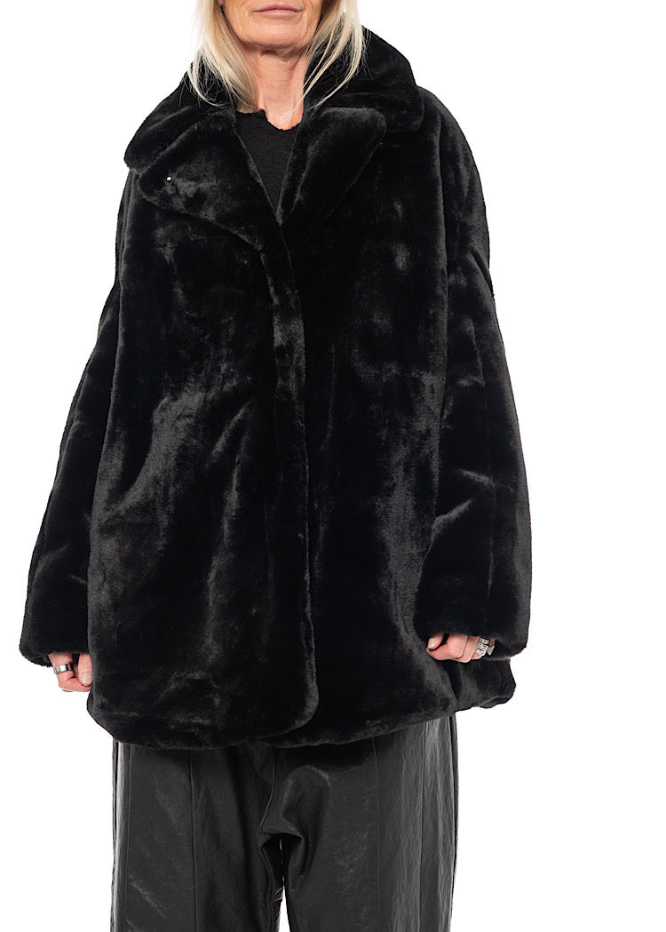 FAUX FUR COCOON JACKET