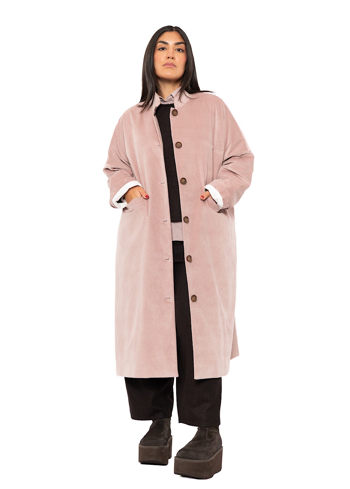 OVERSIZED VELVET ISA COAT