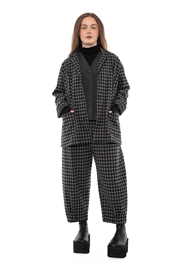 CHECKED LONGLINE CEREALE JQ JACKET