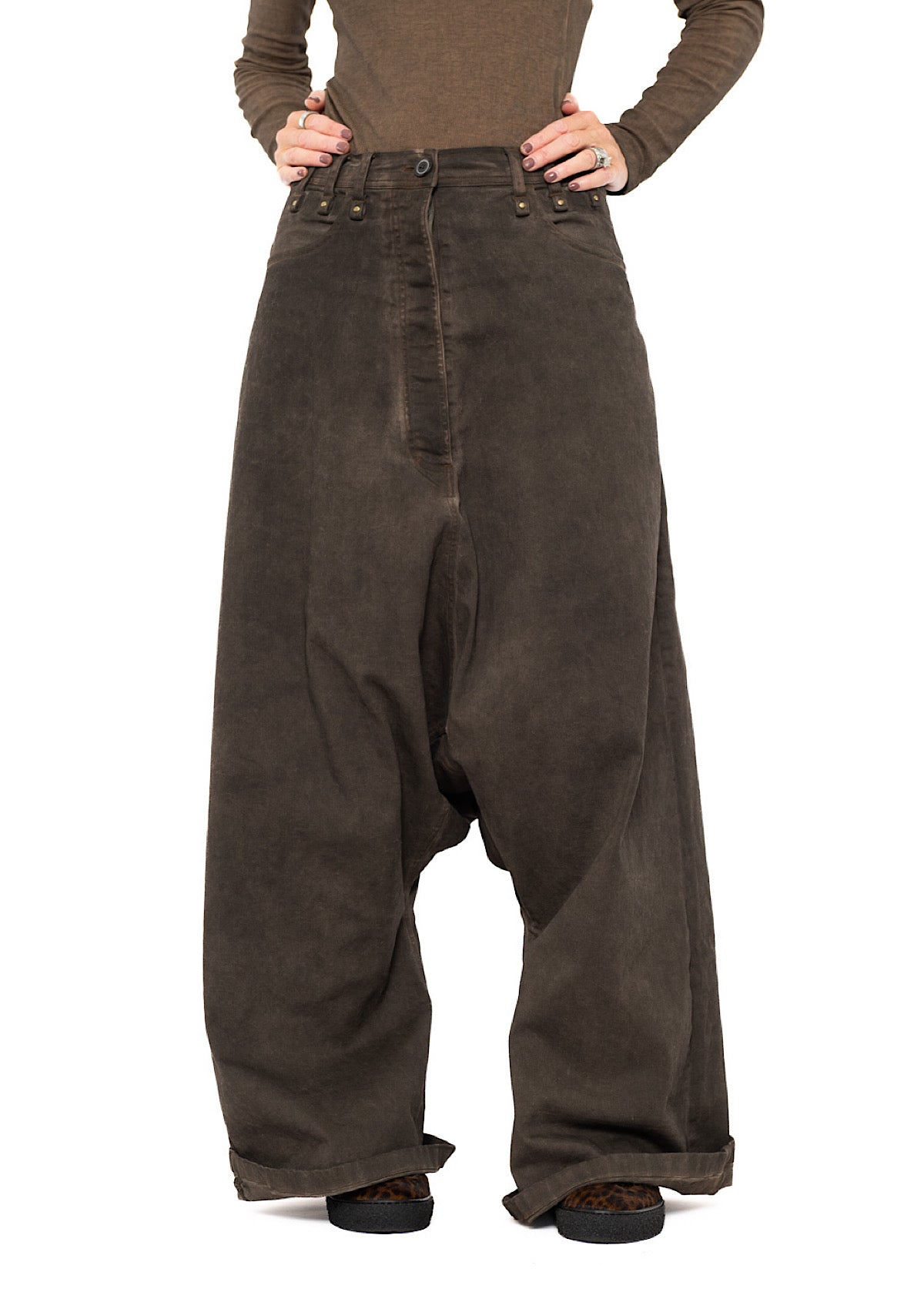 CL OVERSIZED DROP-CROTCH DENIM TROUSER