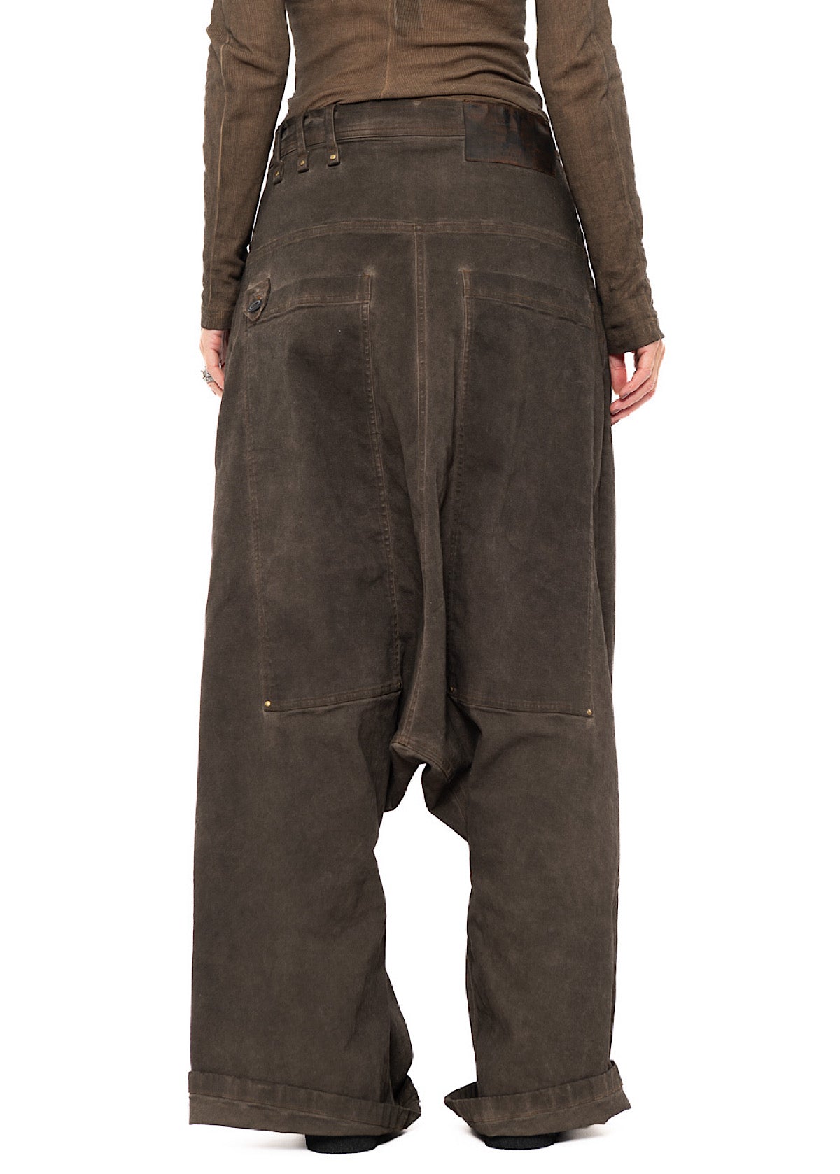 GARMENT-DYED OVERSIZED DENIM TROUSER