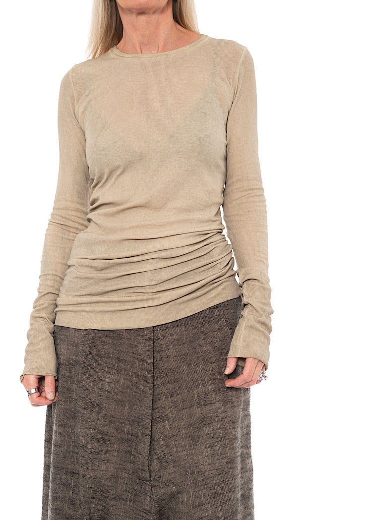 FITTED RIB JERSEY T-SHIRT