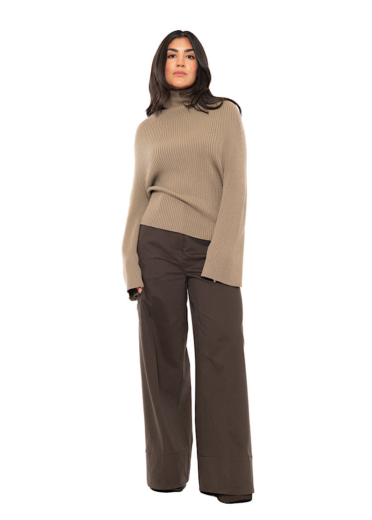 MERINO WOOL KNITTED PULLOVER