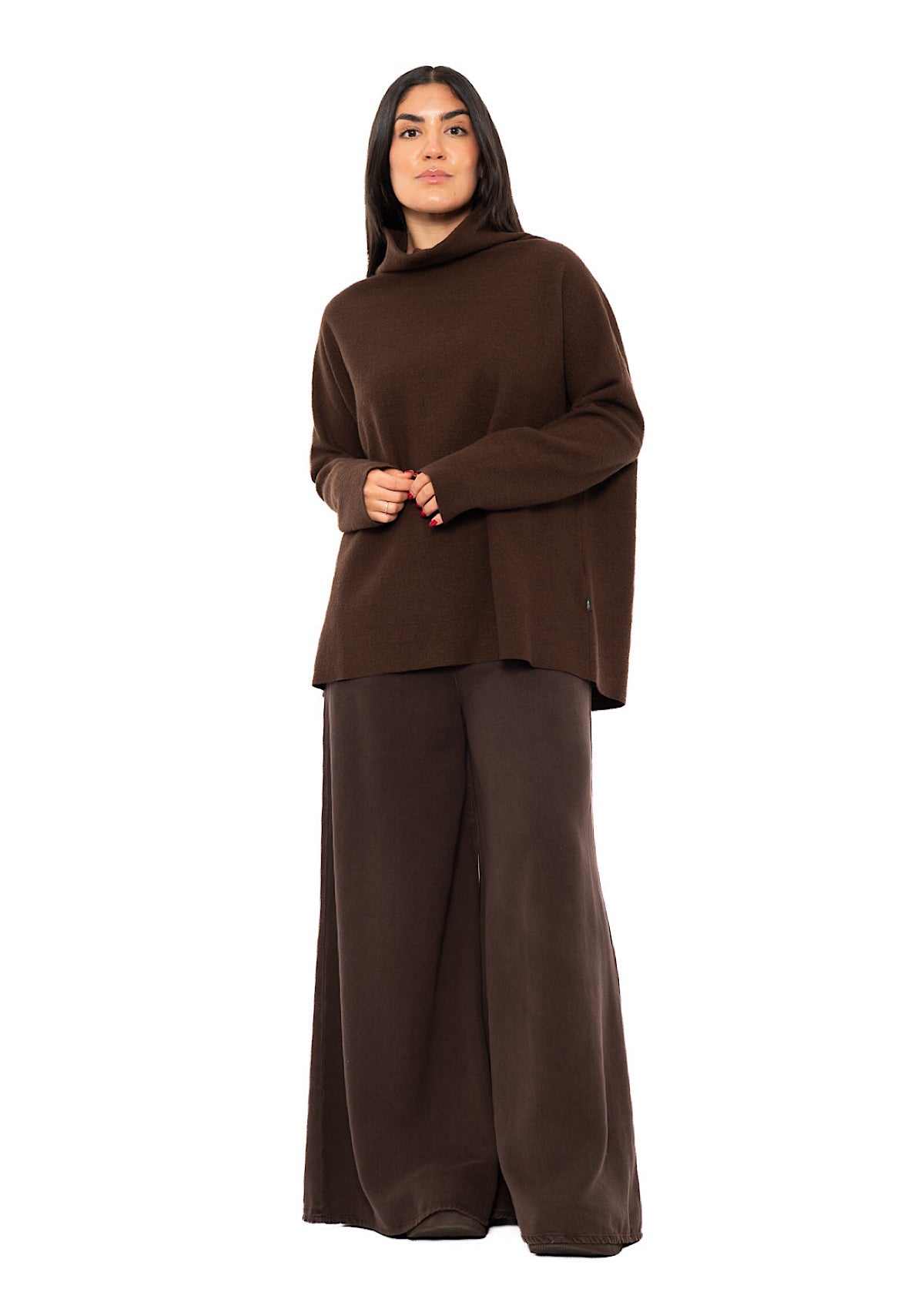 RELAXED BOILED WOOL PULLOVER