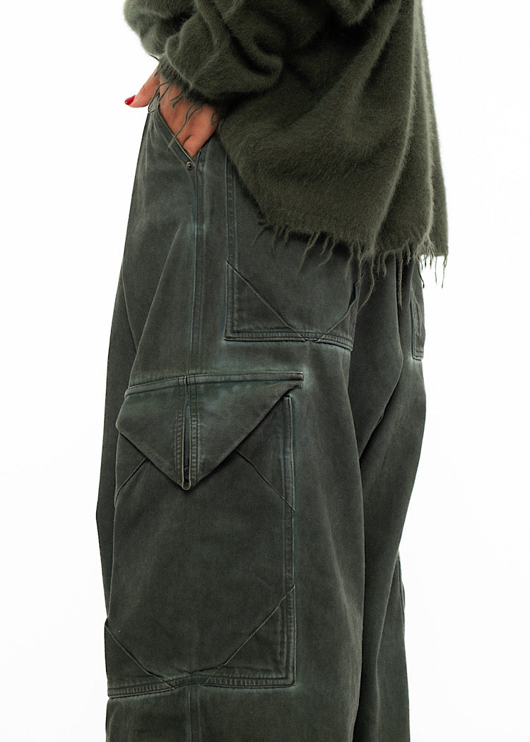 RUNDHOLZ DIP TROUSER *BLACK GLOSS* (Shown in PINE LIGHT)