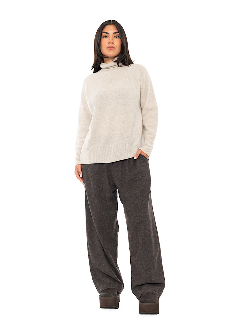 TWEED WIDE-LEG TROUSER