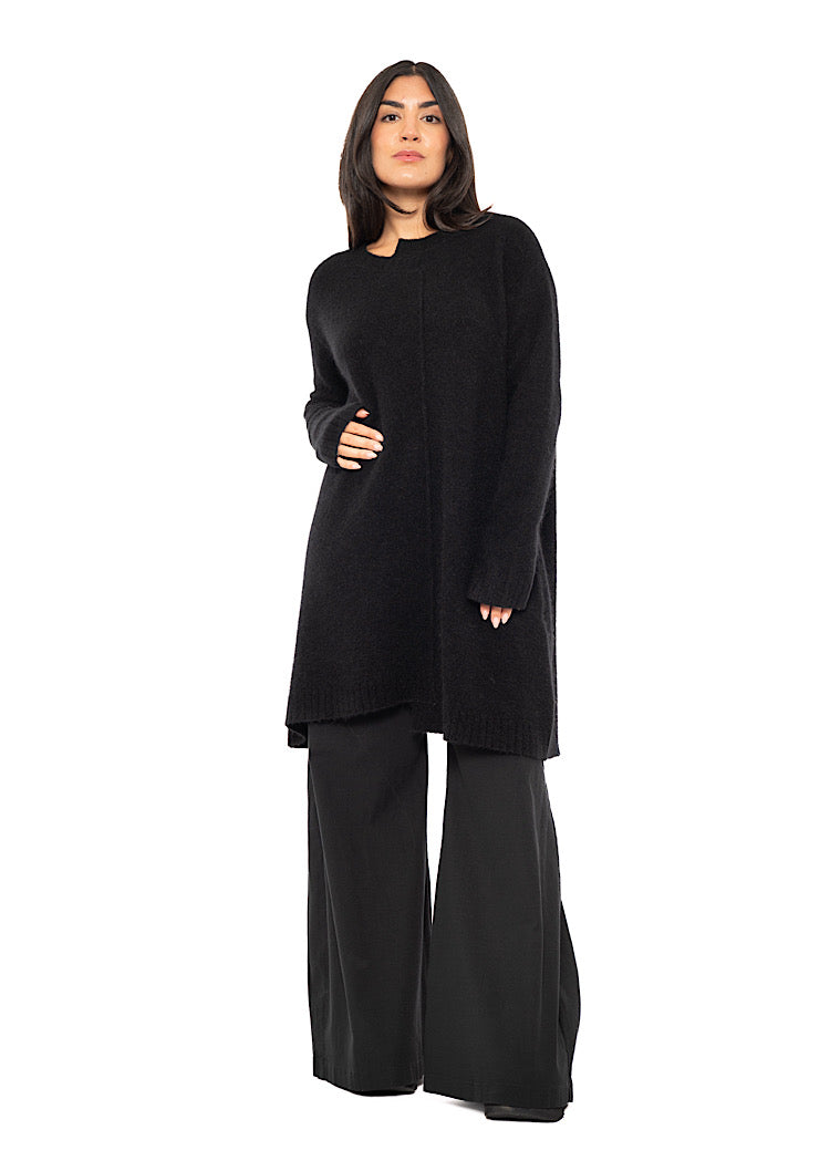 BRUSHED MÉLANGE KNITTED TUNIC