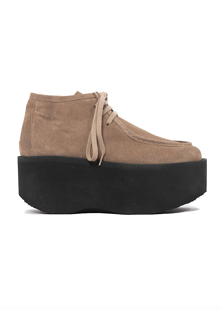 LACE UP SUEDE PLATFORM SHOE