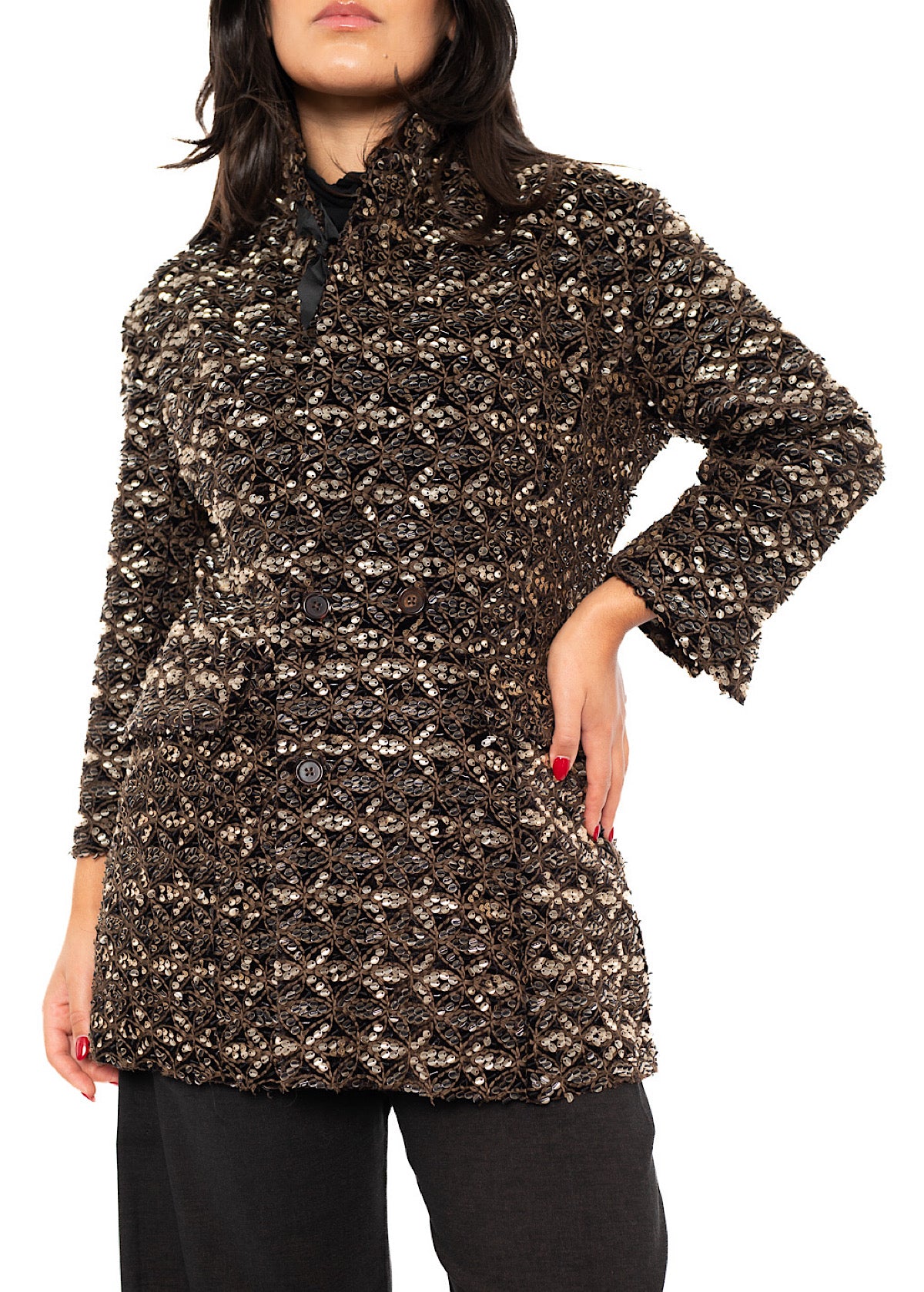 BEADED DOUBLE-BREASTED JACKET