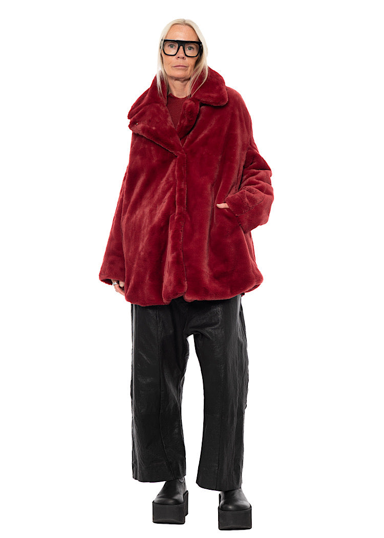 FAUX FUR COCOON JACKET